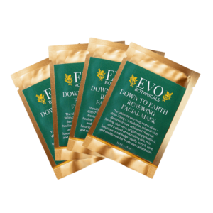 Evo Botanicals Down to Earth Facial Masks month supply of 4 masks